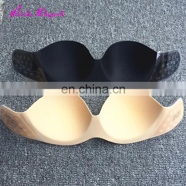 New Arrival Underwire Solid Black Backless Push up Wholesale Strapless Silicone Bra photo-4