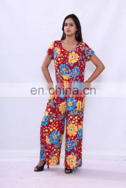 Women Western Printed Cotton Designer Multi Color Jumpsuit Manufacturer in India photo-4
