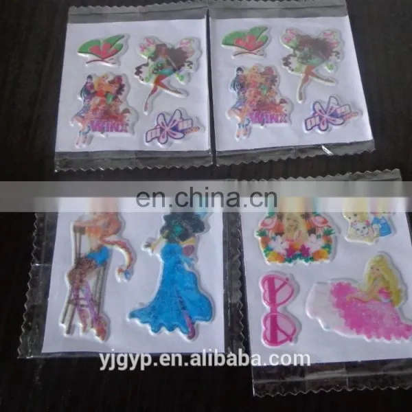 Fashion Design Promotional Colorful Lovely Cartoon Small Puffy Stickers photo-4