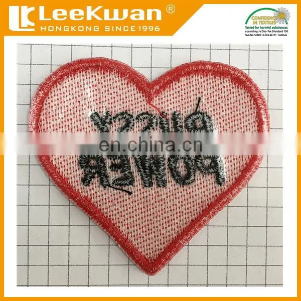 Patch Embroidered Heart, Heart Patches, Iron on Embroidered Felt Red Heart photo-4