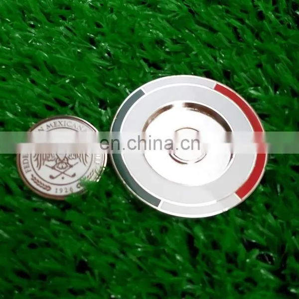 New 40mm 2 Sided Custom Embossed Metal Magnetic Golf Poker Chip Ball Marker photo-3