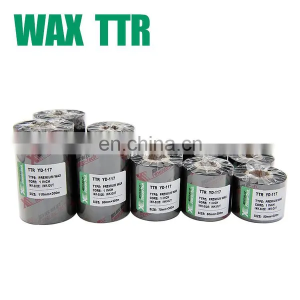 Ttr,wax Ribbon,wax/resin Ribbon Size for 110mm*300m--black Colors