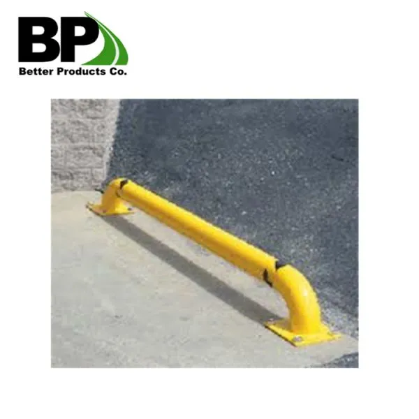 Finished Square Galvanized Steel Bollards With Welded Caps Installed photo-3