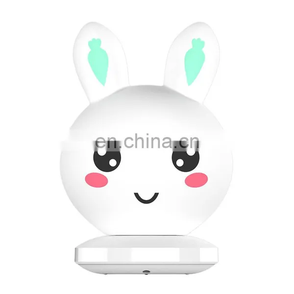 Lovely Cute Mini LED Kids Rabbit Shaped Night Desk Lamp Remote Control Led Touch Night Table Lights for Decoration photo-3