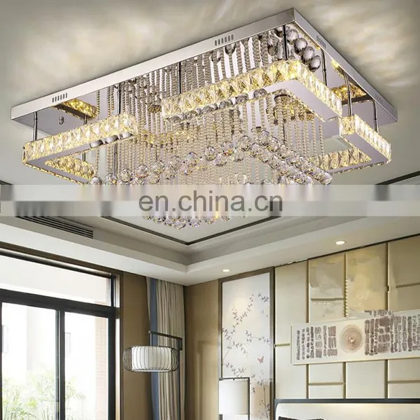 Square Crystal LED Ceiling Light Crystal Light Chandelier photo-3