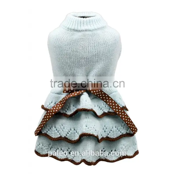 Fashion 100% Cotton Knitting Design Pets Sweater Dress Quality Choice