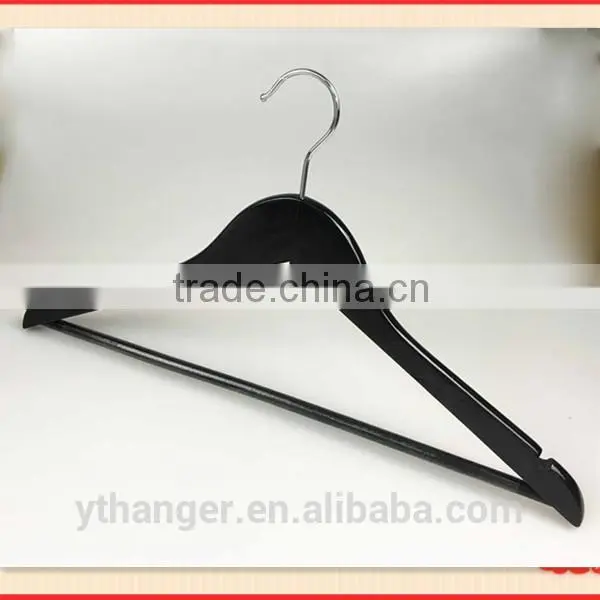 Black Home and Hotel Usage Thin Flat Wooden Hanger for Clothes Most Popular Supplier's Choice photo-2