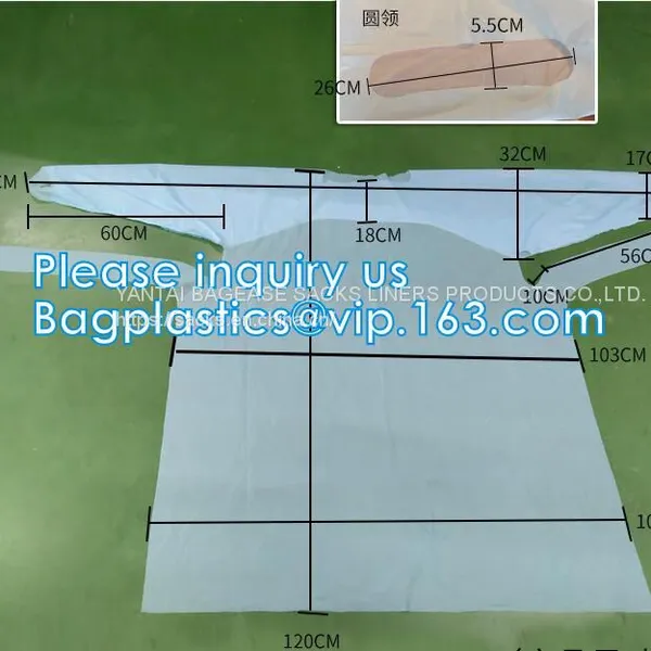 Disposable CPE plastic gown/Plastic coat Elastic cuff/Thumb Cuff,disposable hospital CPE isolation gown /protection gown
