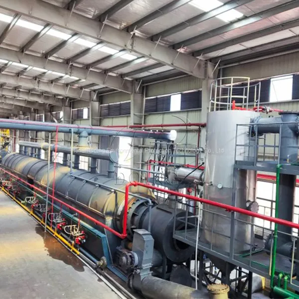 Waste Tire Pyrolysis Plant Plastic to Oil Pyrolysis Plant Solid Waste Treatment Recycling Machine photo-2