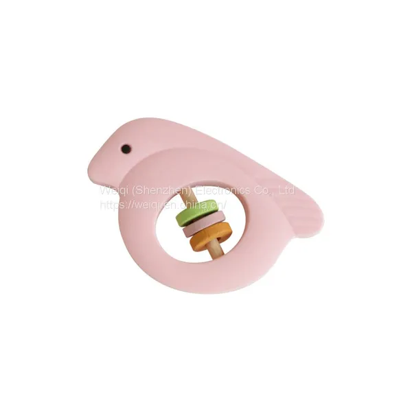 Baby Wooden Bird Bed Rattles Toys Teether photo-4