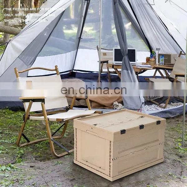 60L Large Capacity Camping Folding Box Multi-function Storage Container Plastic Storage Box Food Container photo-3