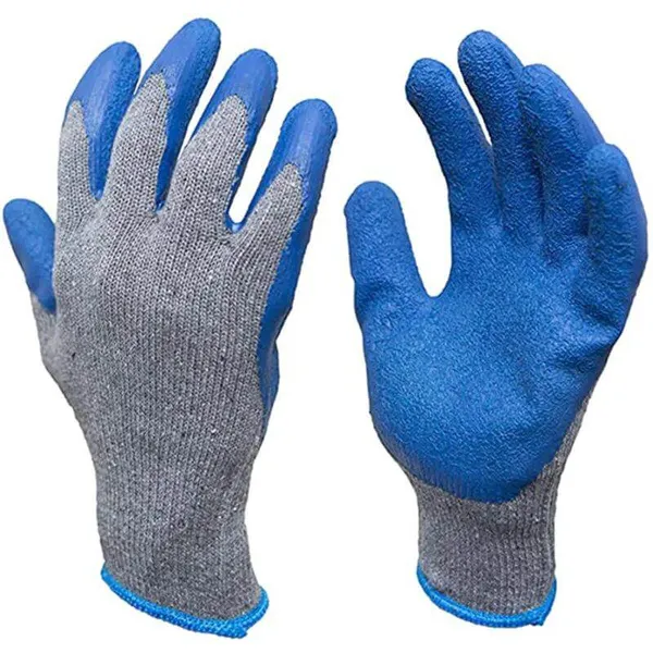 Wholesale Price 10Gauge TC Cotton Liner Crinkle Latex Coated Construction Contractor Gloves photo-3