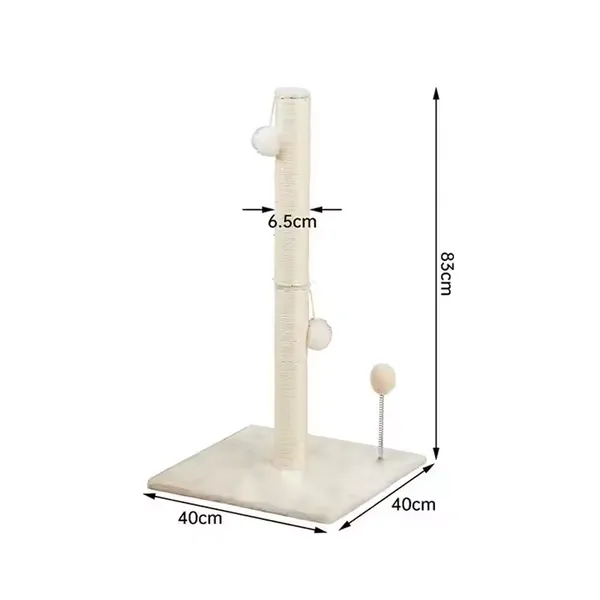 Meow Love Cat Scratching Tree Plush Interactive Cat Toy Scratching Post Simple Style Exercise photo-2