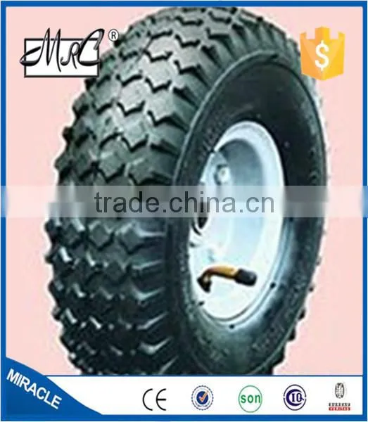 Cheap Wholesale Two Wheels Wagon Wheel Small Rubber Wheelbarrow Wheel 4.10 / 3.50-4 photo-3