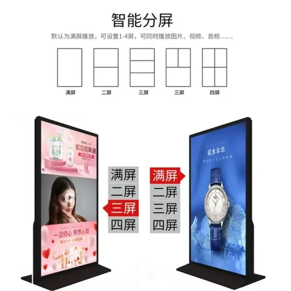 Vertical Full Screen Advertising Machine, High-definition Intelligent Welcome Water Sign, Floor Standing Electronic Poster Screen photo-3