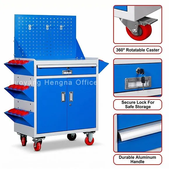 Multi-Function Mobile Tool Cart, Silent Casters, Central Lock & Custom Color — Factory Direct, OEM & ODM Available photo-2