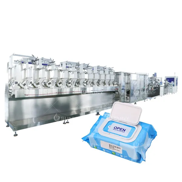 Full Automatic 12 Lanes Twin Rolls Wet Wipes Making Machine photo-5
