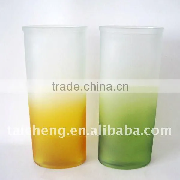 Colorful Glass Vase With Frosted Surface