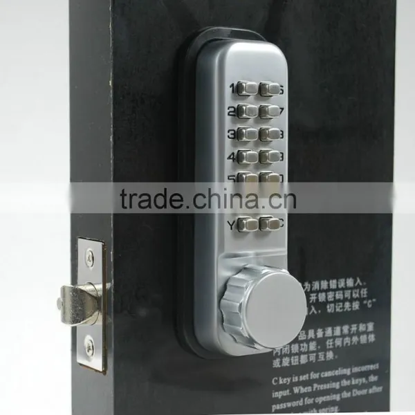 OSPON Keyless Mechanical Digital Combination Spring Latch Door Lock Stain Chrome OS12A photo-2