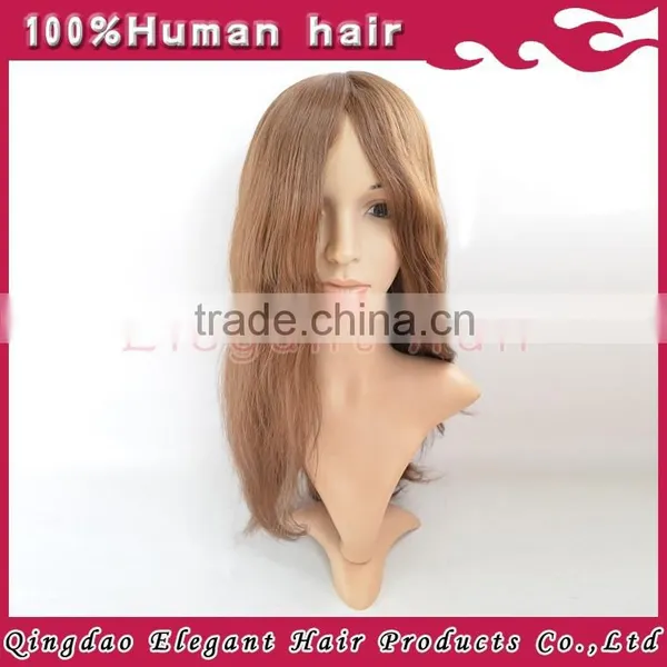 Qingdao Elegant 2015 Hot Sale Brazilian Human Hair Silk Top Thin Skin Perimeter Full Lace Wig photo-4