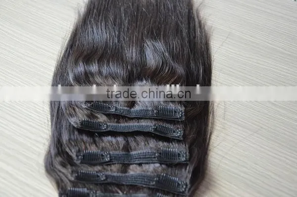 2015 Hot Selling Double Drawn Thick Ends Clip In Hair Extension photo-5