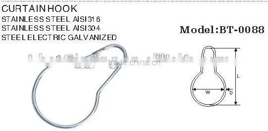 New China Products For Sale Stainless Steel Aisi 316 304 Curtain Hook Hardware Carabiner Manufacture photo-2