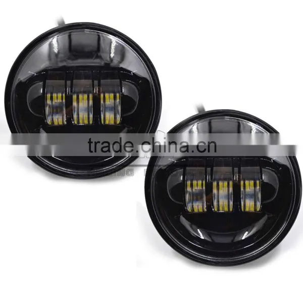BJ-HL-011 Customized Waterproof Black Auxiliary 4.5" LED Motorcycle Spot Fog Passing Light for Harley Davidson photo-2