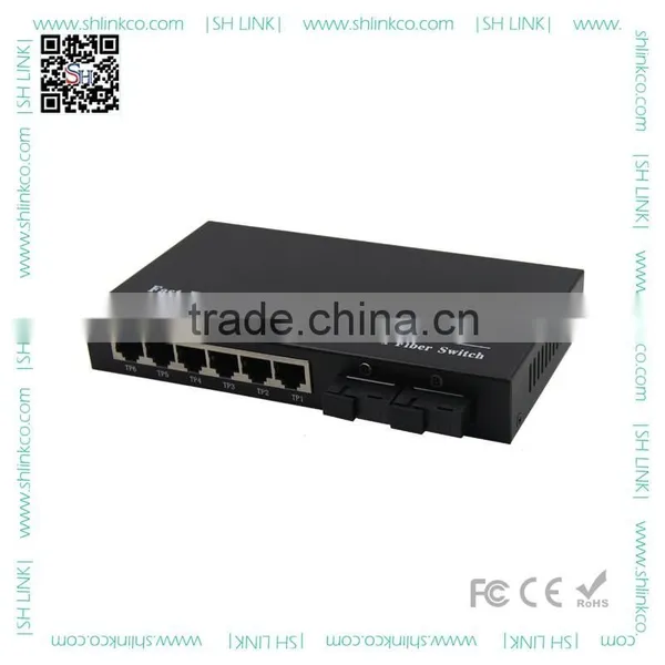 OEM Factory Supply 2 Ports 100base FX to 6 Ports 10/100M Ethernet 8 Ports Optical Switch photo-2