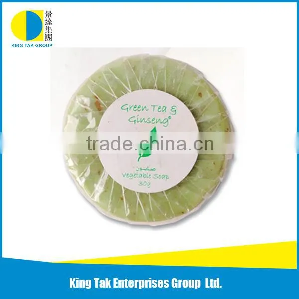 Provided 30g Round Green Color Pure Green Tea Oil Soap
