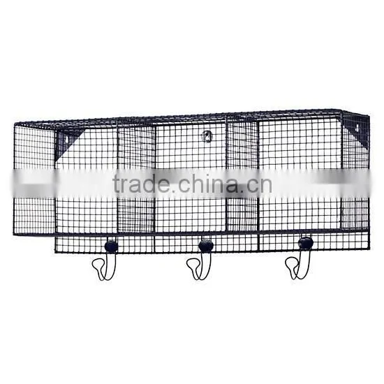 Blue Down to the Wire 3-Cube Wall Shelf 36"Wx10"Dx16.5"H