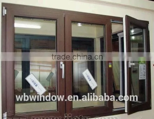Brown Upvc Casement Window With Fixes Glass Windows photo-3
