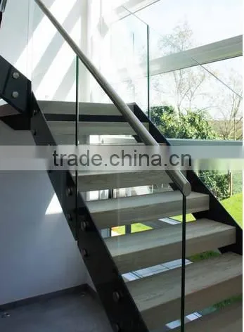 Indoor Iron Wood Straight Staircase Design for US Decoration ---YUDI photo-2