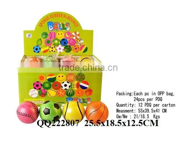 So Beautiful Hot Sale 63mm Watermelon Design Fluorescence Rubber Ball photo-4