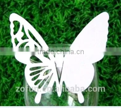 Hot Beautiful Laser Cut Butterfly Design on Wine Glass