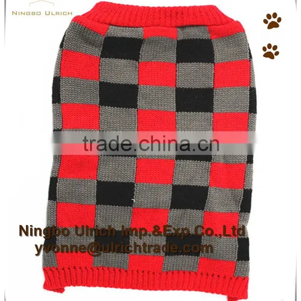 M33 Fashion Acrylic Knitted Diamonds Pet Sweater