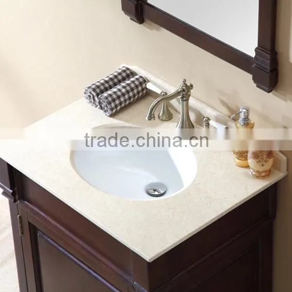 2016 Customized Double Basin Solid Wood Bathroom Cabinet Floor Stand photo-3