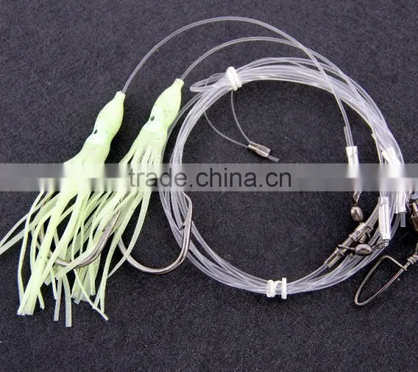 Groper Heavy Duty Rigs Two or Three Luminous Squids 13/0 Recurve Circle Hooks Effective on Other Deep Water Fish photo-5