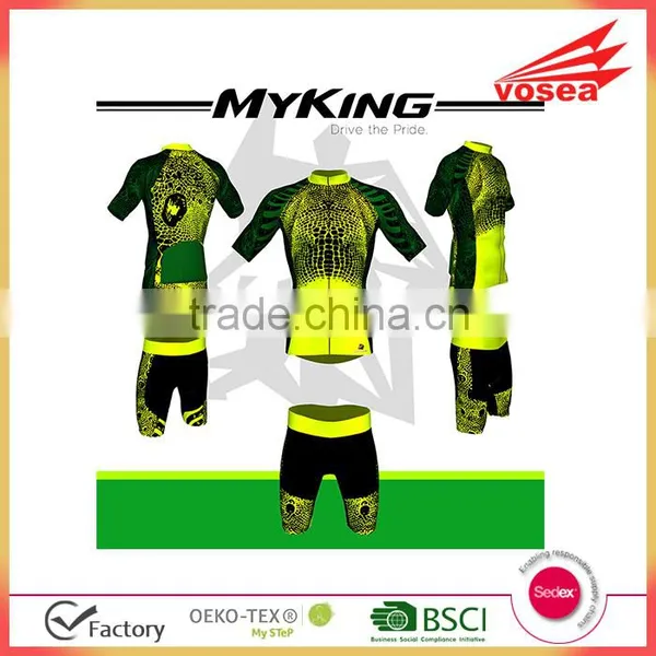 Green Highlight Creative Mens Short Cycling Jersey photo-2