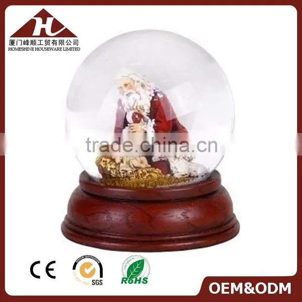 High Quality Xmas Figurines Snowglobe Metal Base photo-3