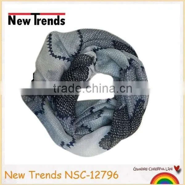 Spring Waves Pattern Infinity Scarf