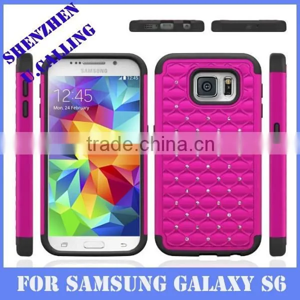 China Factory Price For Samsung Galaxy S6/S6 Edge Bling Diamond Shockproof Silicon Case photo-3