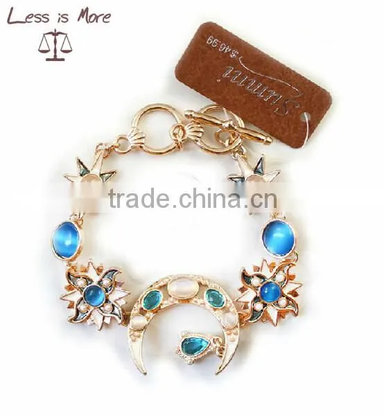 DIY Gold Moon Star Braclet Alloy Chain Braclet