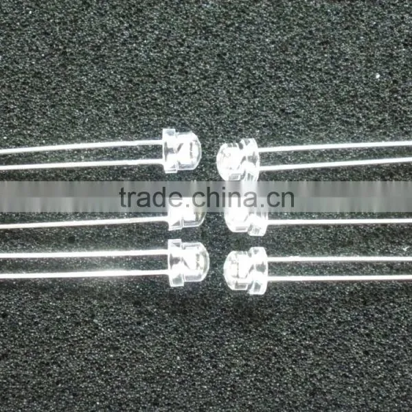 Static Pack Super Bright Water Clear 5mm White Strawhat LEDs With Flange photo-3