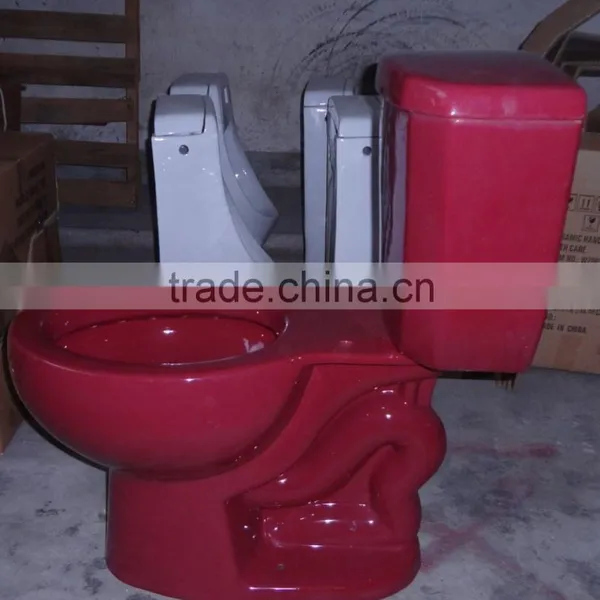 Porcelain Light Sky Blue Two Piece Toilet in China photo-5