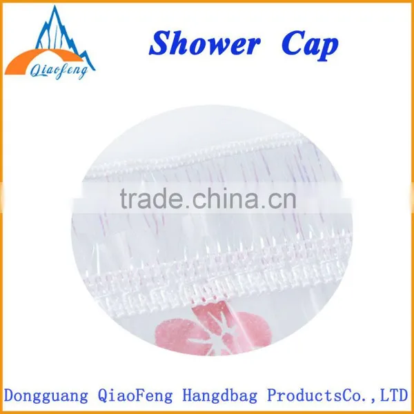 Best Sell 100% Waterproof Transparent PEVA / PVC Printed Shower Cap photo-3