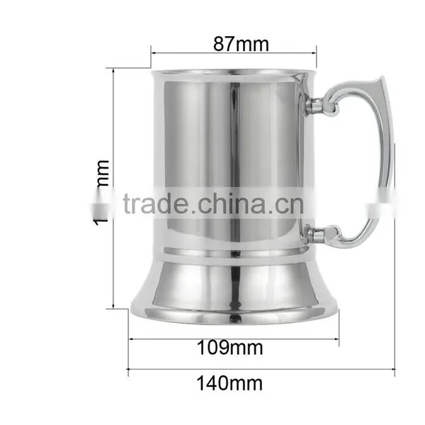 Mirror Finished Stainless Steel Beer Mug photo-2
