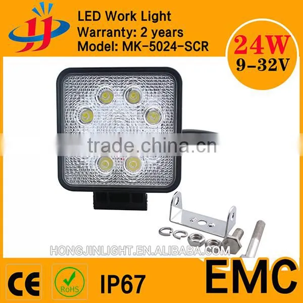 China Manufacturer 9-32V 1750lumin 5inch 24w Crees Led Working Light