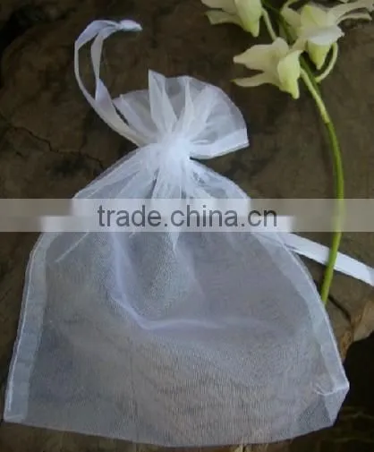 Customized Cheap Small Drawstring Organza Gift Bag photo-3