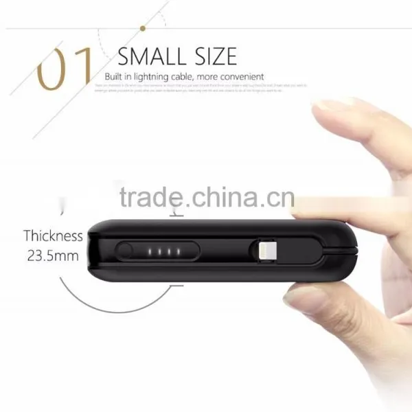 New Fashion 5200mAh Portable Power Bank With MFI Cable Built-in for I7 photo-5