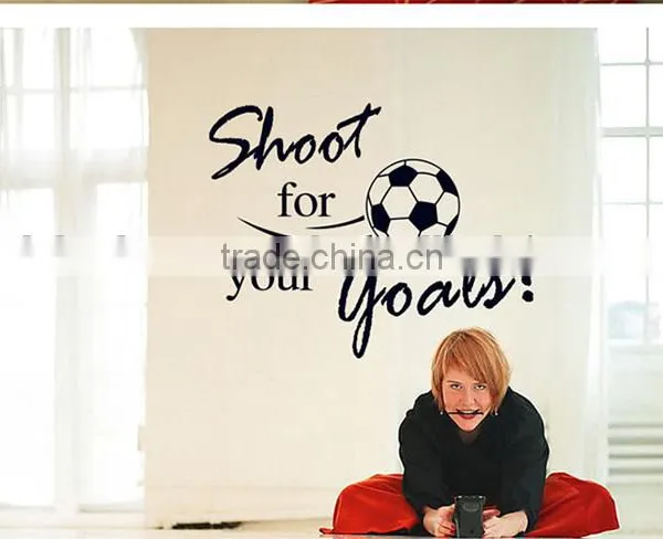 Football Soccer Kids Room Vinyl Wall Letters Stickers, for Goals